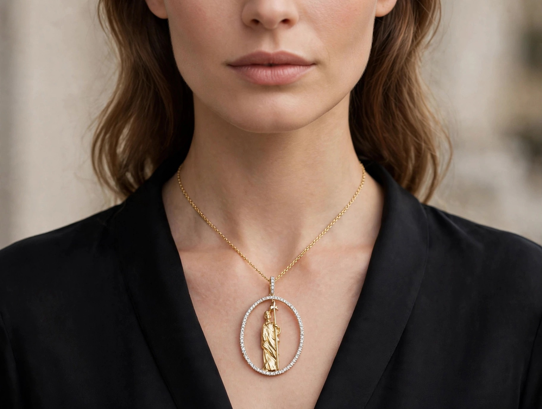 Pingente em Ouro 18k com Diamante — vista 2
