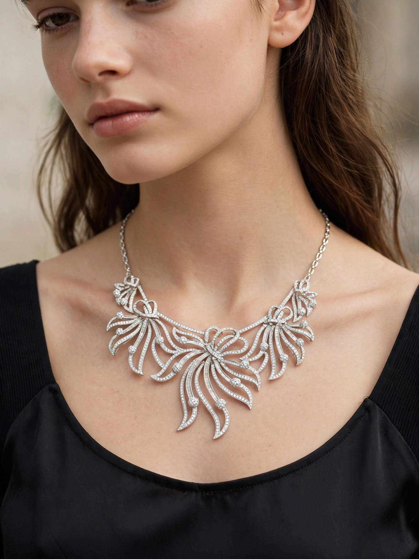 Conjunto em Ouro Branco 18k com Diamante — vista 2