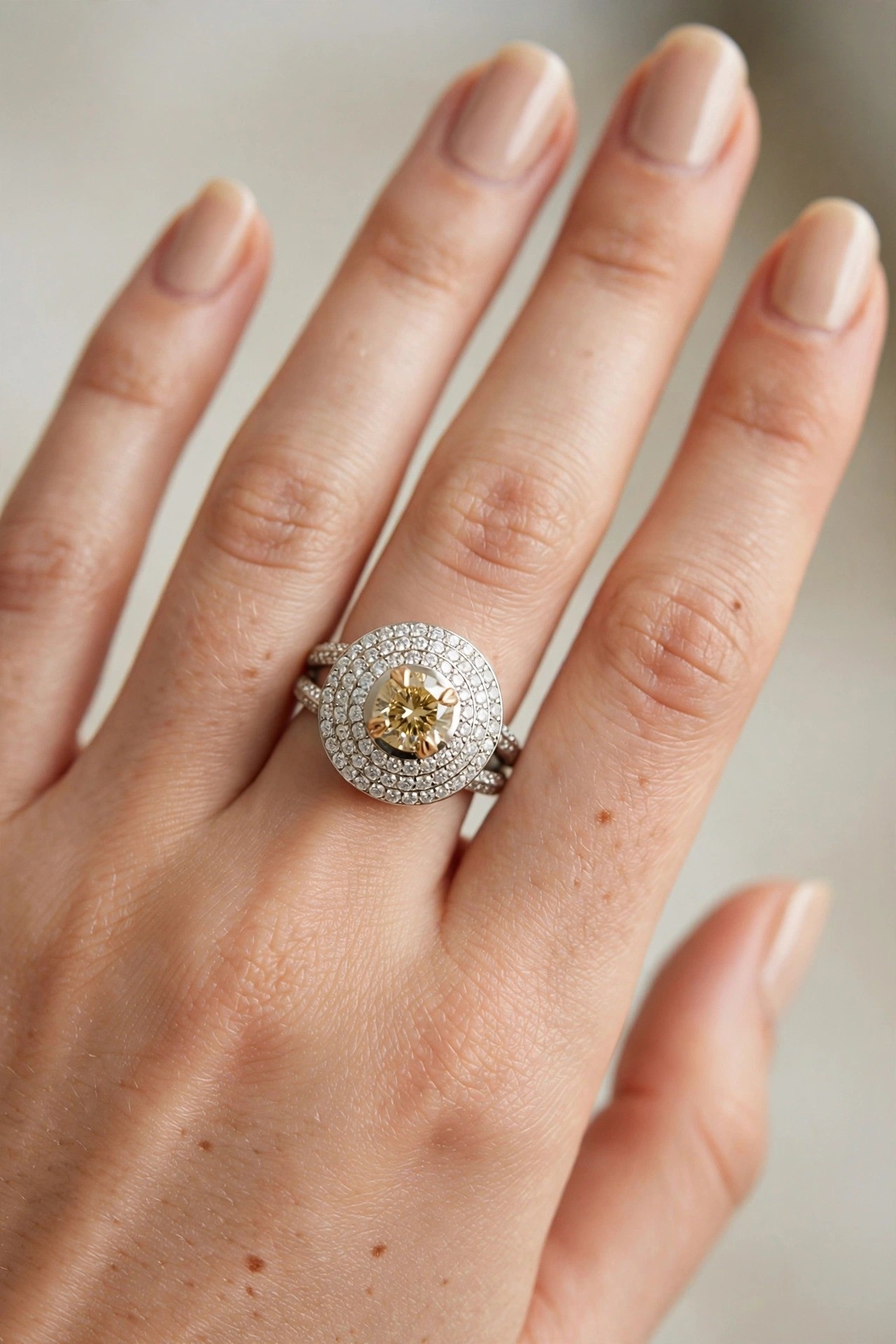 Anel Solitário em Ouro 18k com Diamante — vista 2