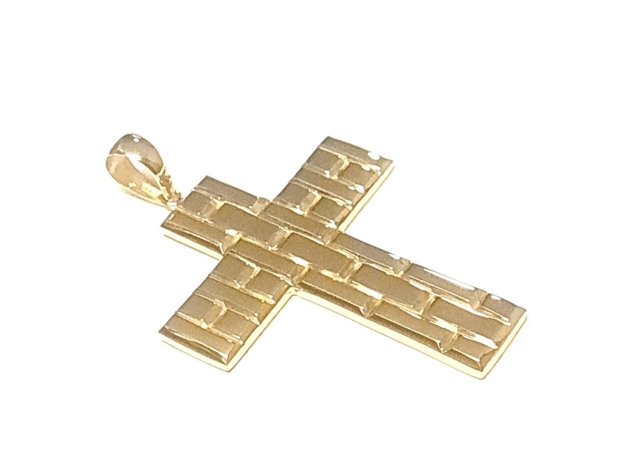 Pingente Cruz em Ouro Amarelo 18k — vista 3