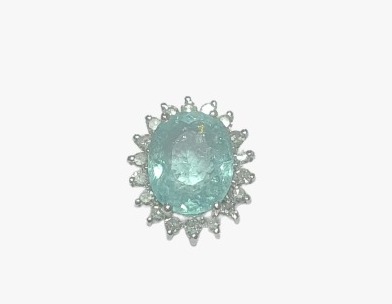 Pingente em Ouro Branco 18k com Diamante — vista 3