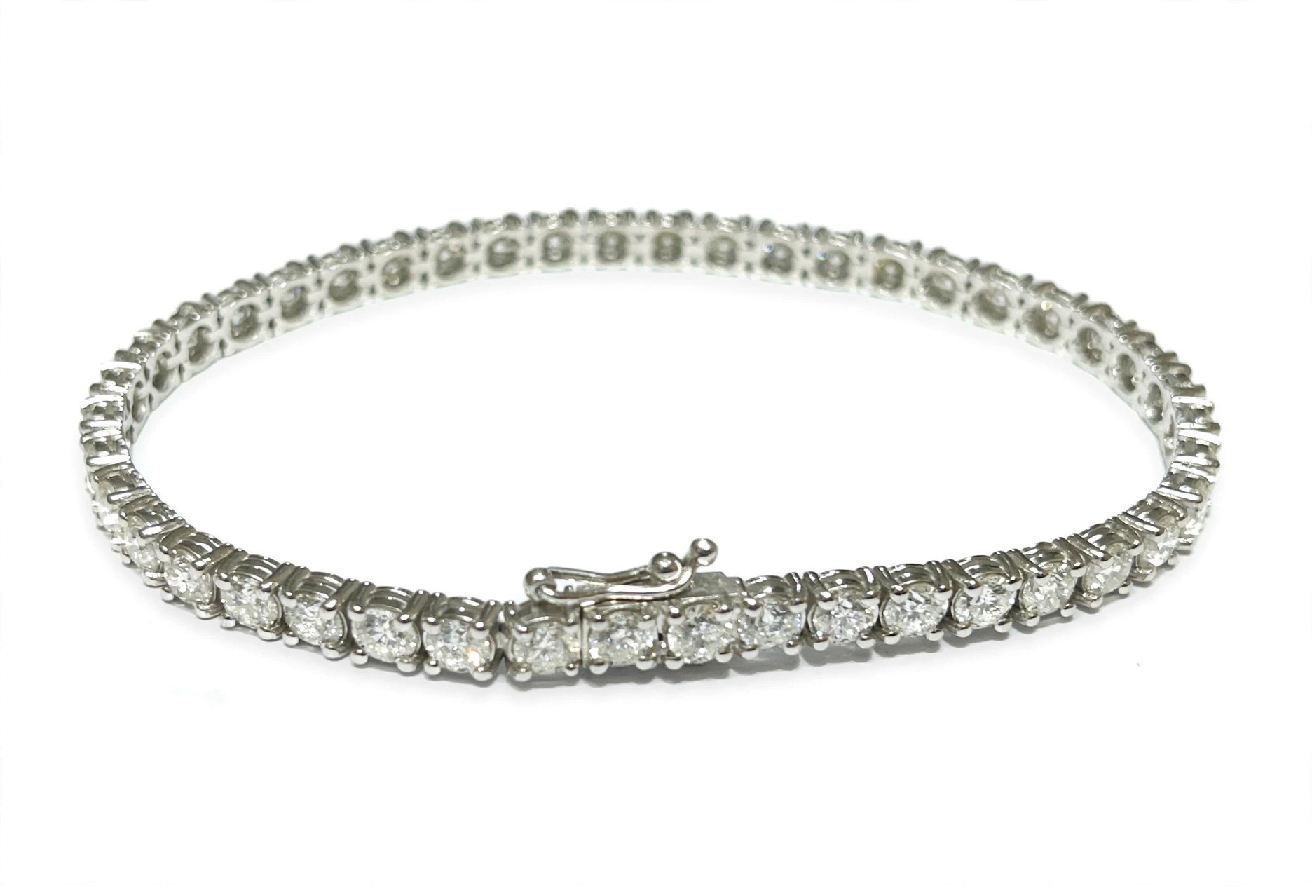 Pulseira em Ouro Branco 18k com Diamante