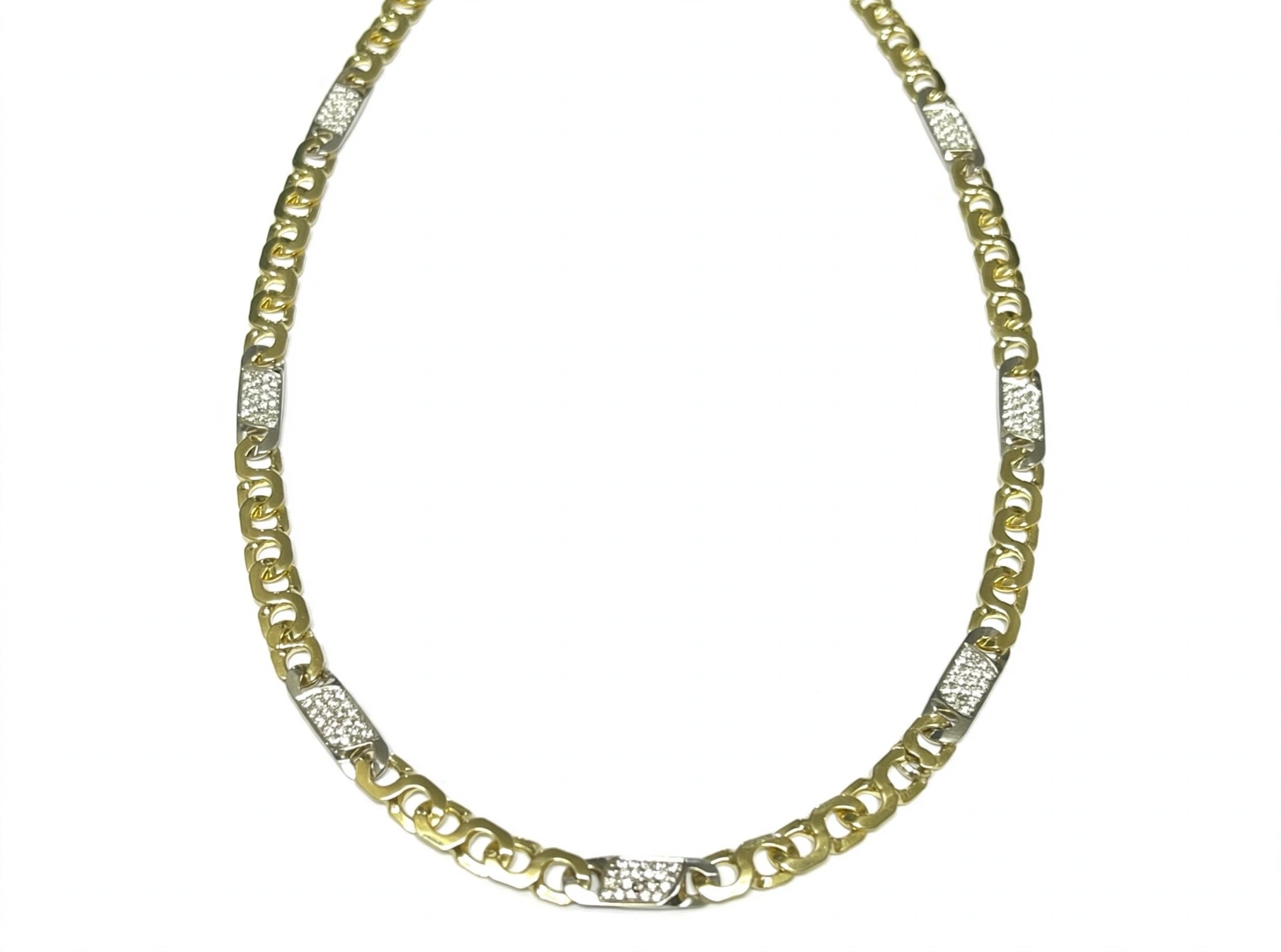 Corrente em Ouro Branco 18k com Diamante