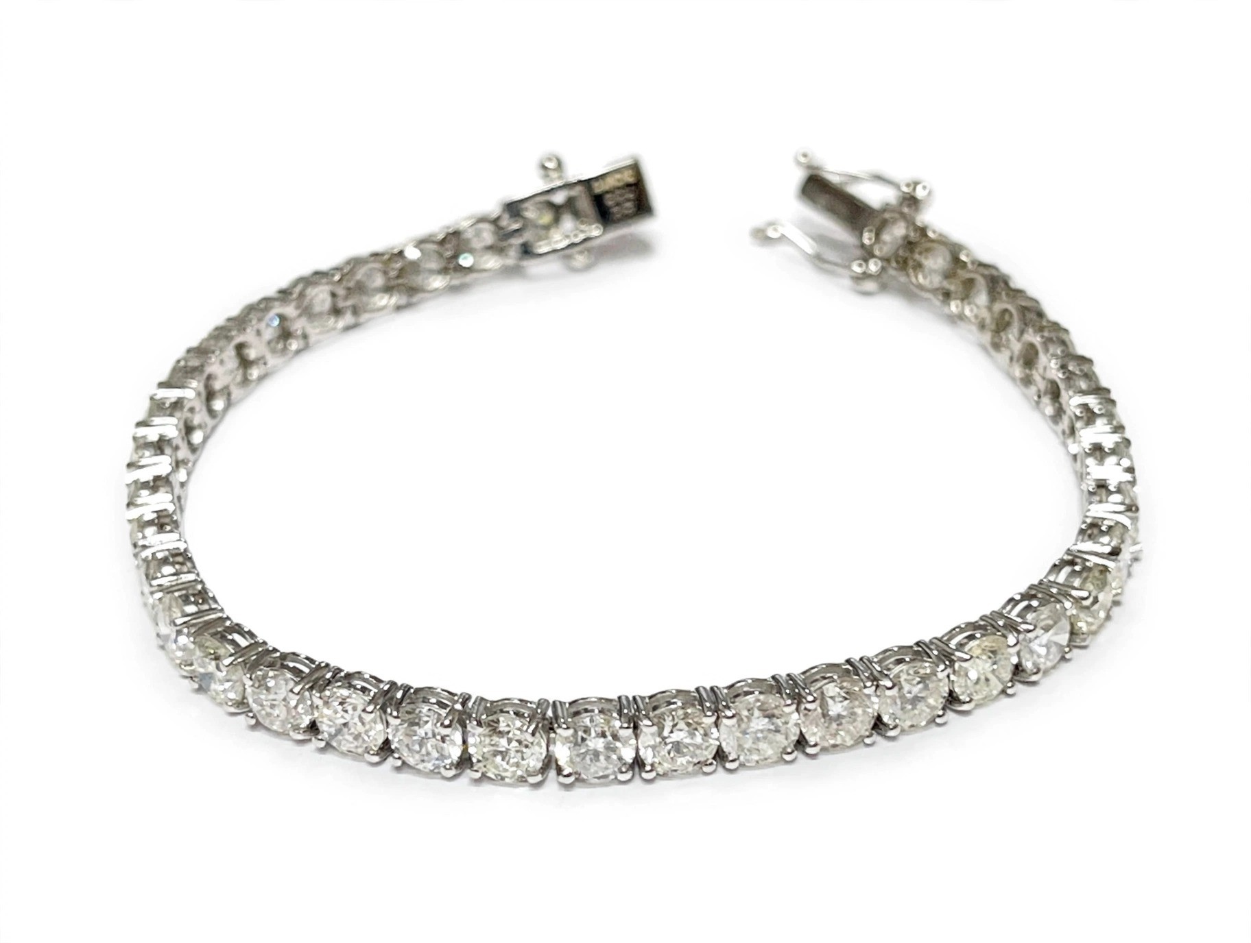 Pulseira Riviera em Ouro Branco 18k
