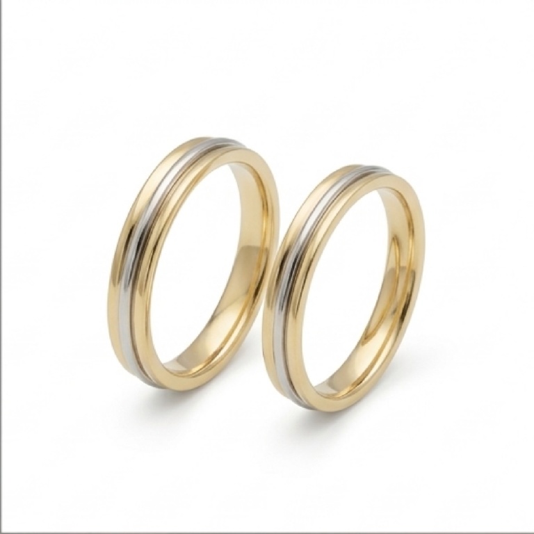 Aliança em Ouro Amarelo 18k