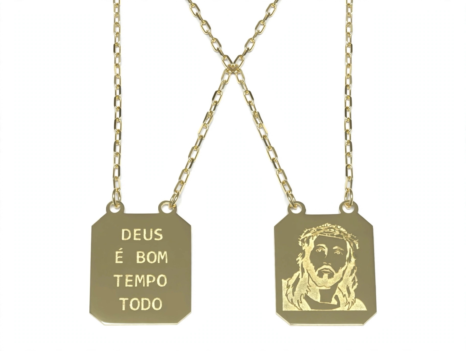 Escapulário em Ouro Amarelo 18k