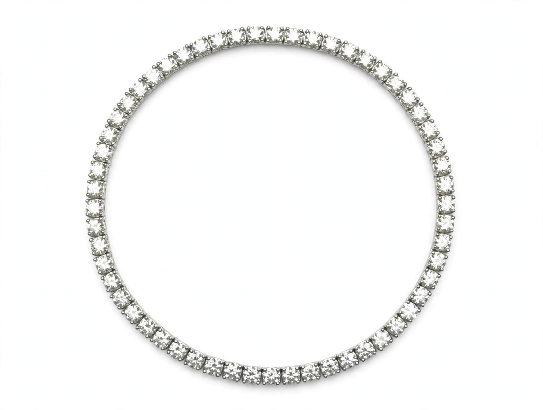 Colar Riviera em Ouro Branco 18k com Diamante