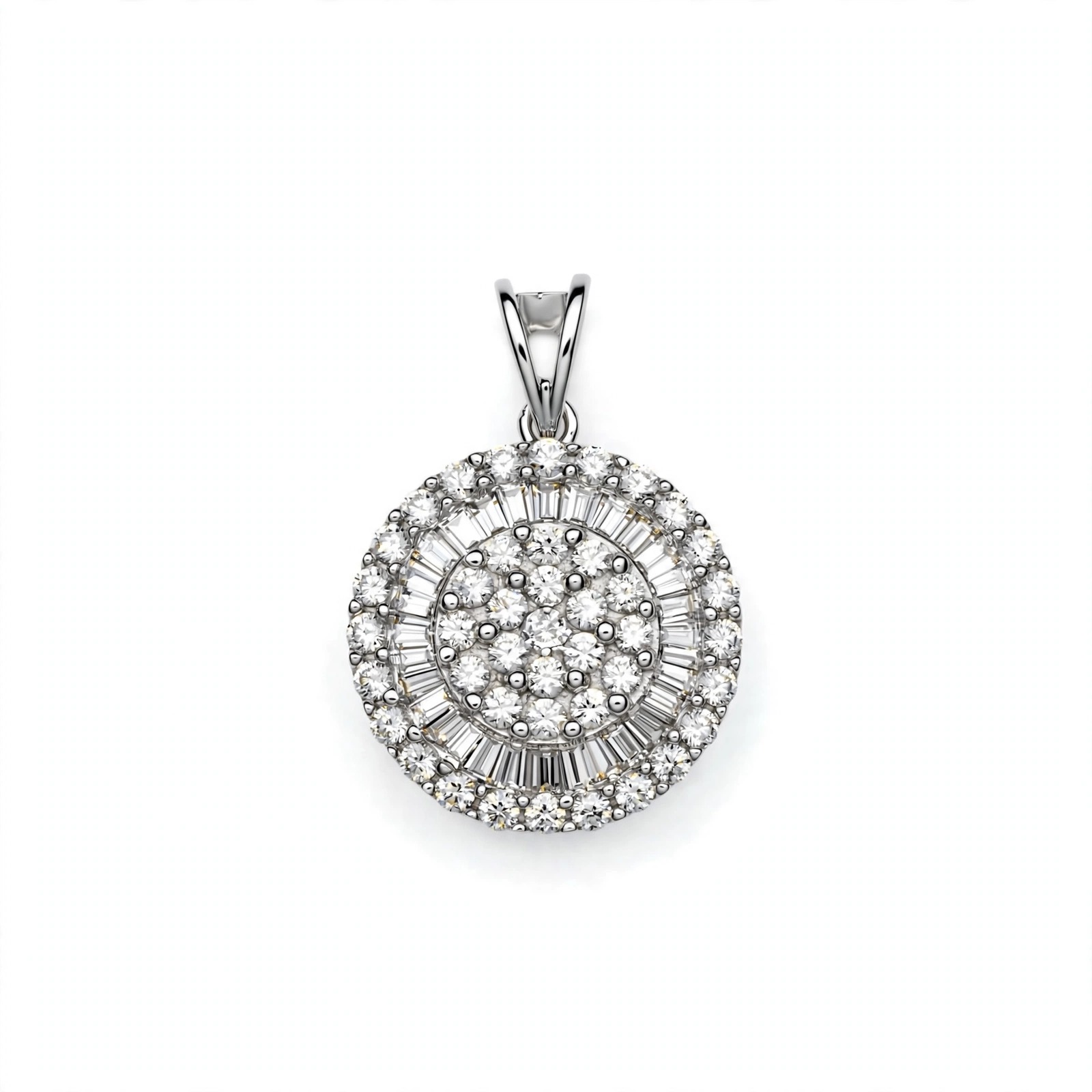 Pingente em Ouro Branco 18k