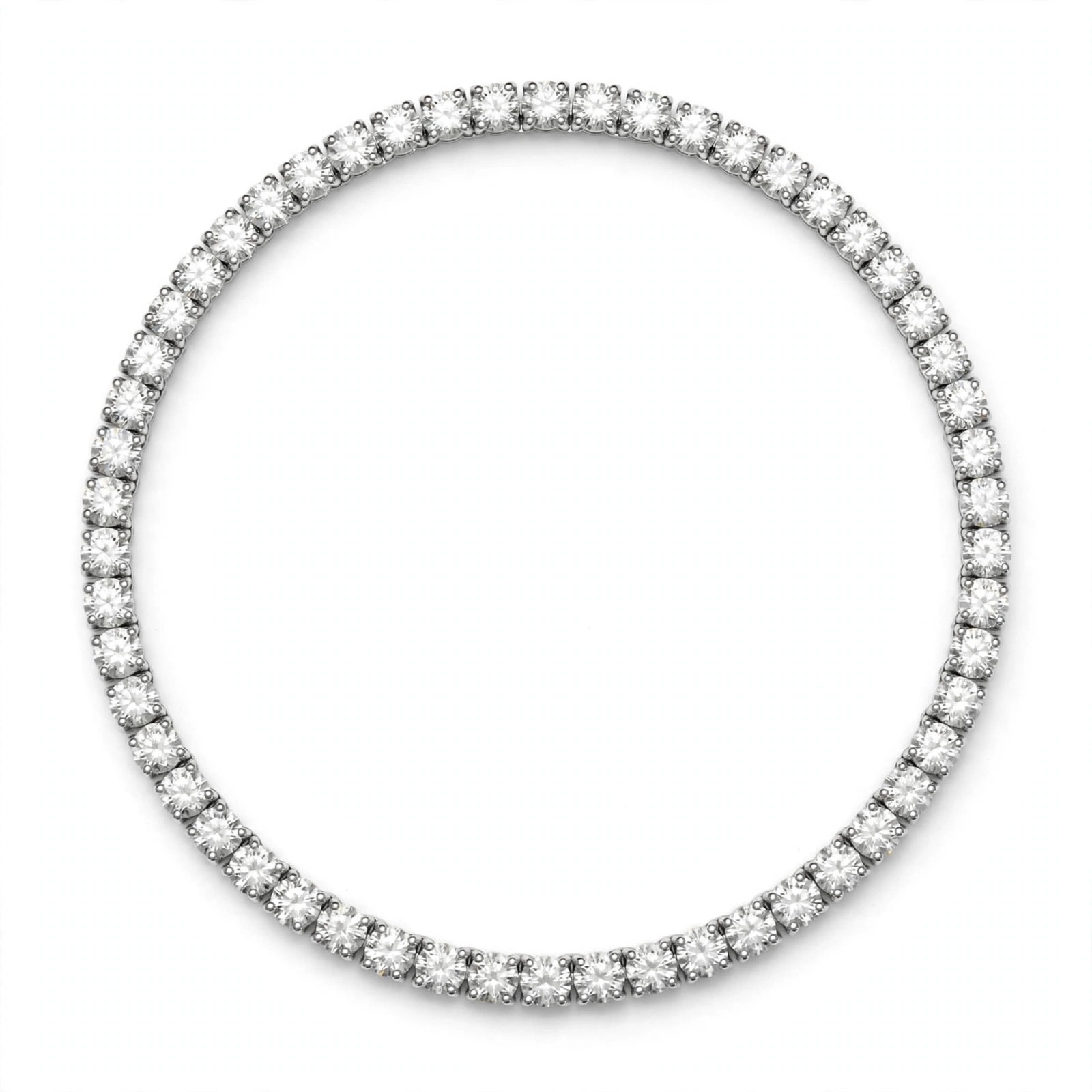 Colar Riviera em Ouro Branco 18k com Diamante