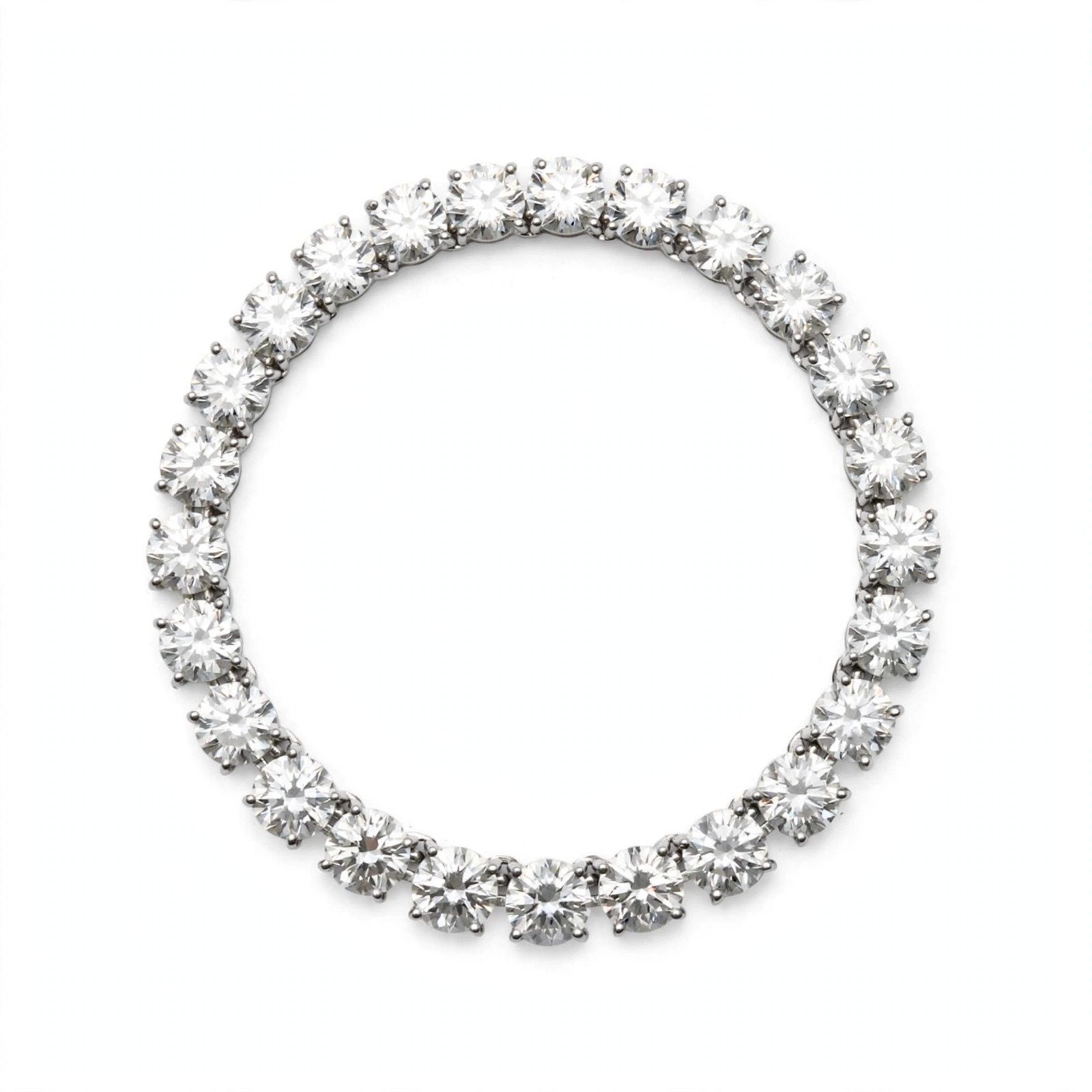 Colar Riviera em Ouro Branco 18k com Diamante