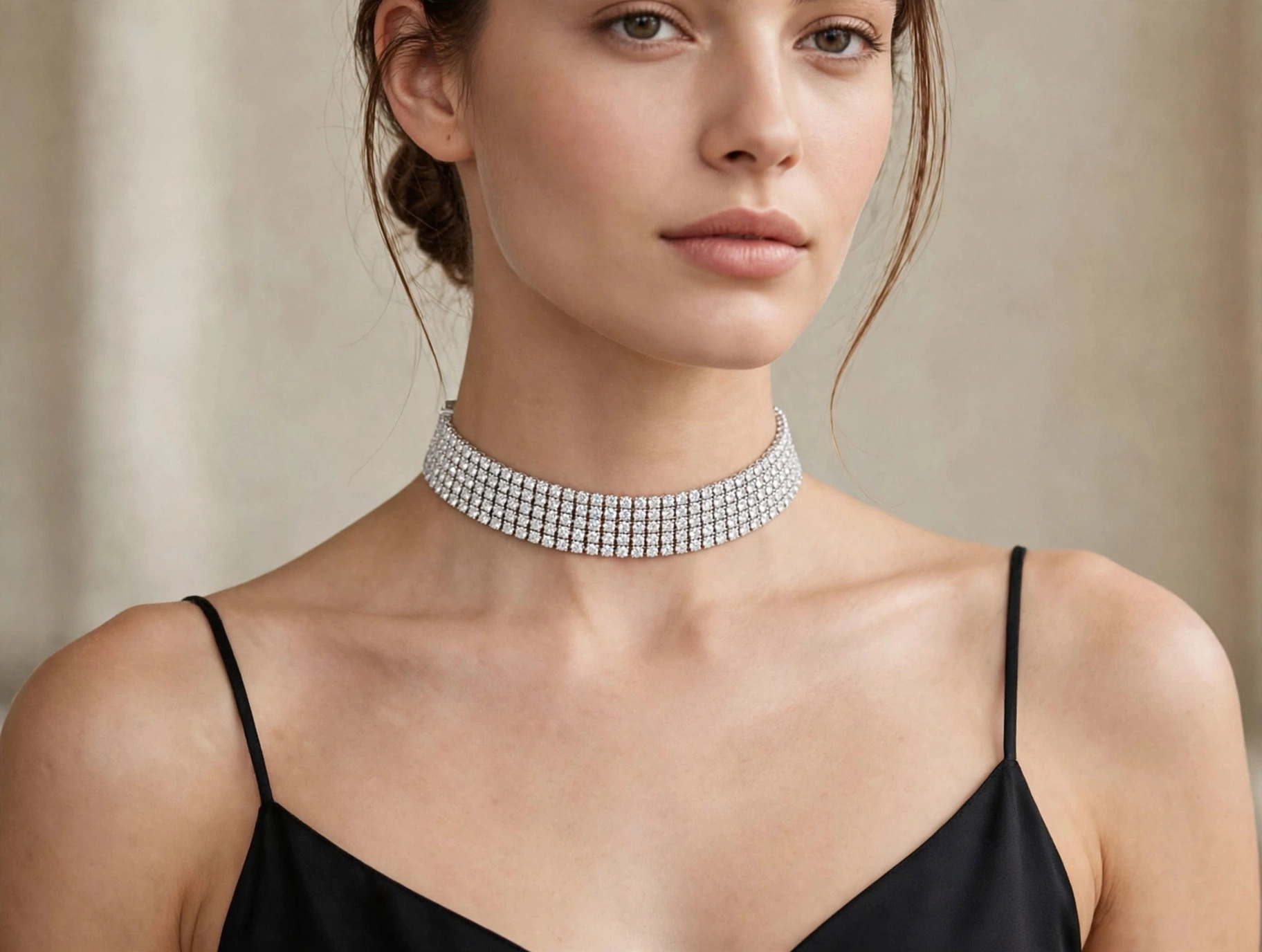 Pulseiras Riviera em Ouro Branco 18k com Diamante — vista 2
