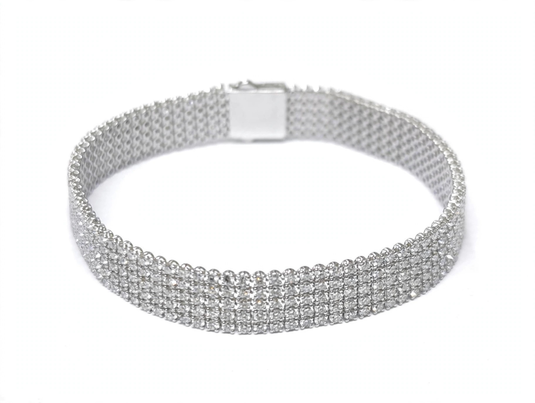 Pulseiras Riviera em Ouro Branco 18k com Diamante