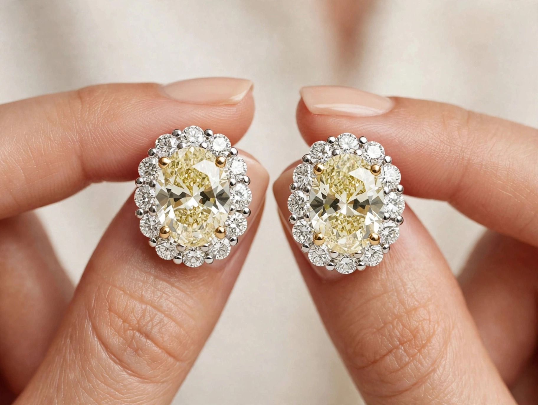 Brinco Solitário em Ouro Branco 18k com Diamante — vista 2