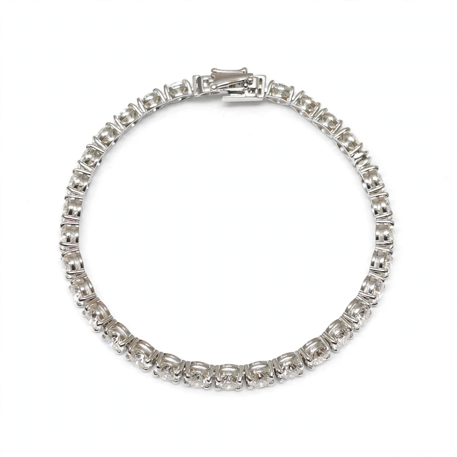 Pulseira Riviera em Ouro Branco 18k