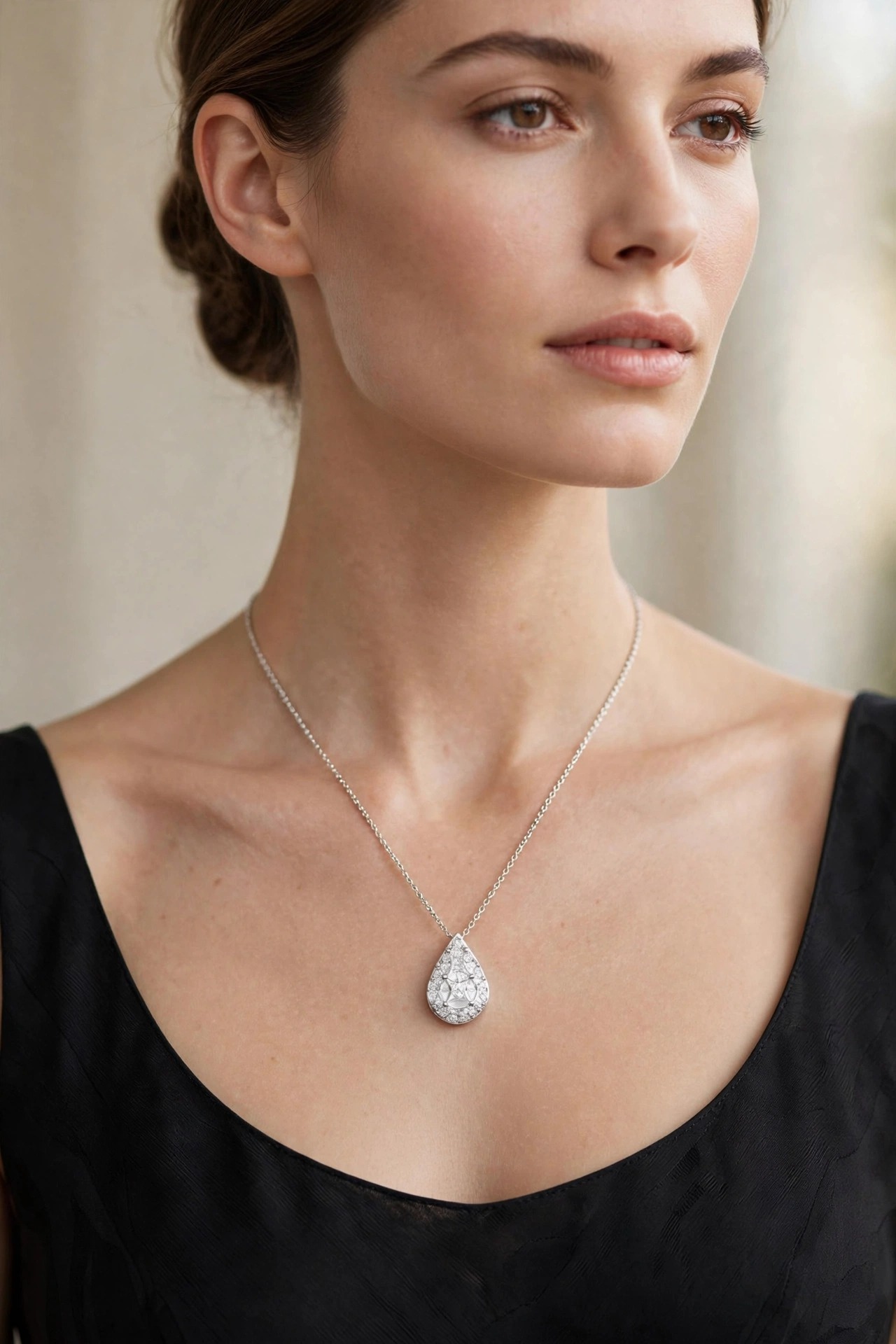 Colar em Ouro Branco 18k — vista 2