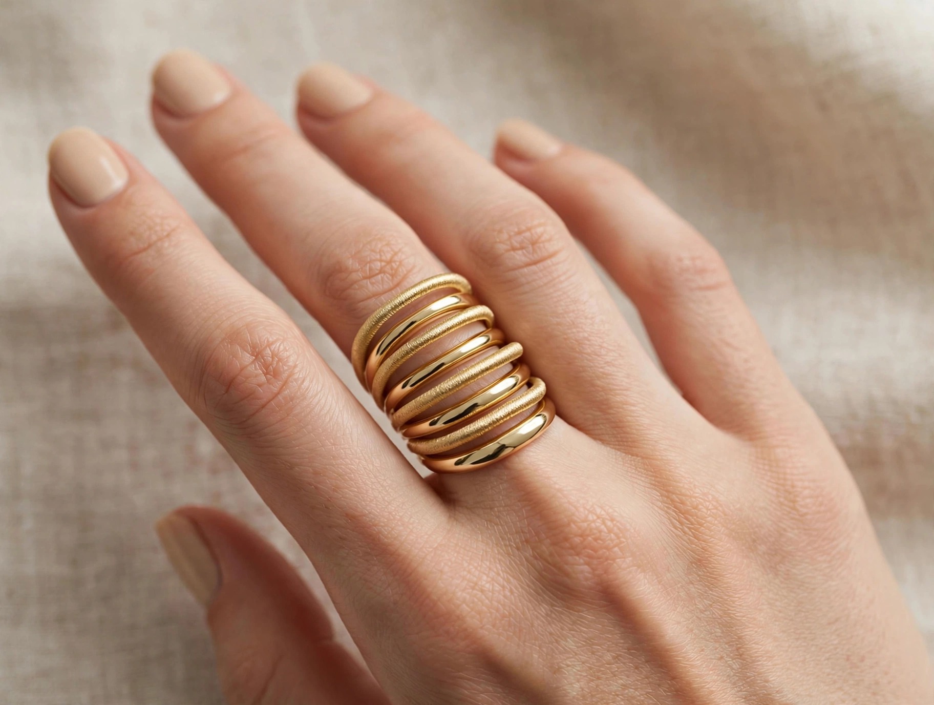 Anel em Ouro Amarelo 18k — vista 2