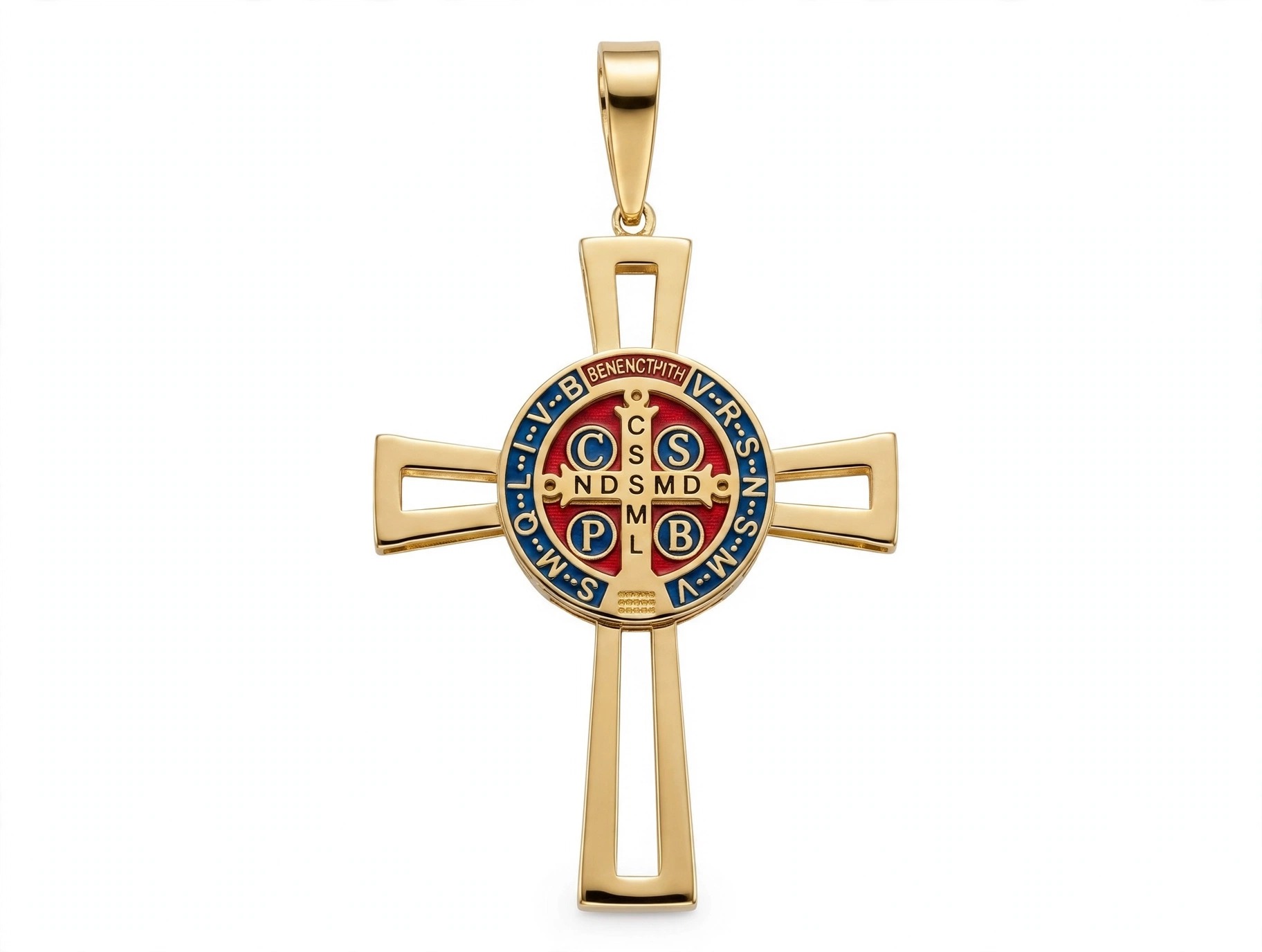 Pingente Cruz em Ouro Amarelo 18k