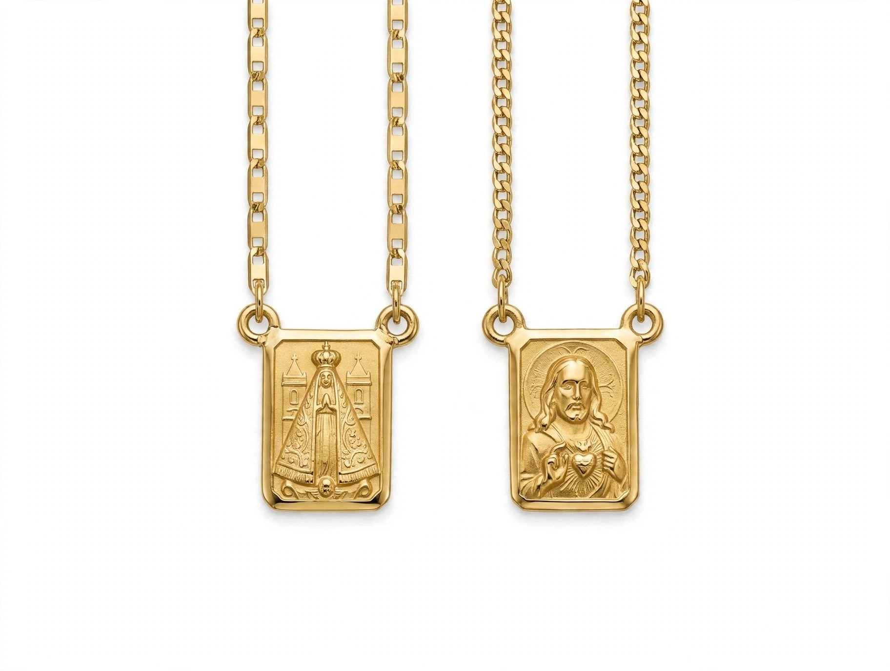 Escapulário em Ouro Amarelo 18k