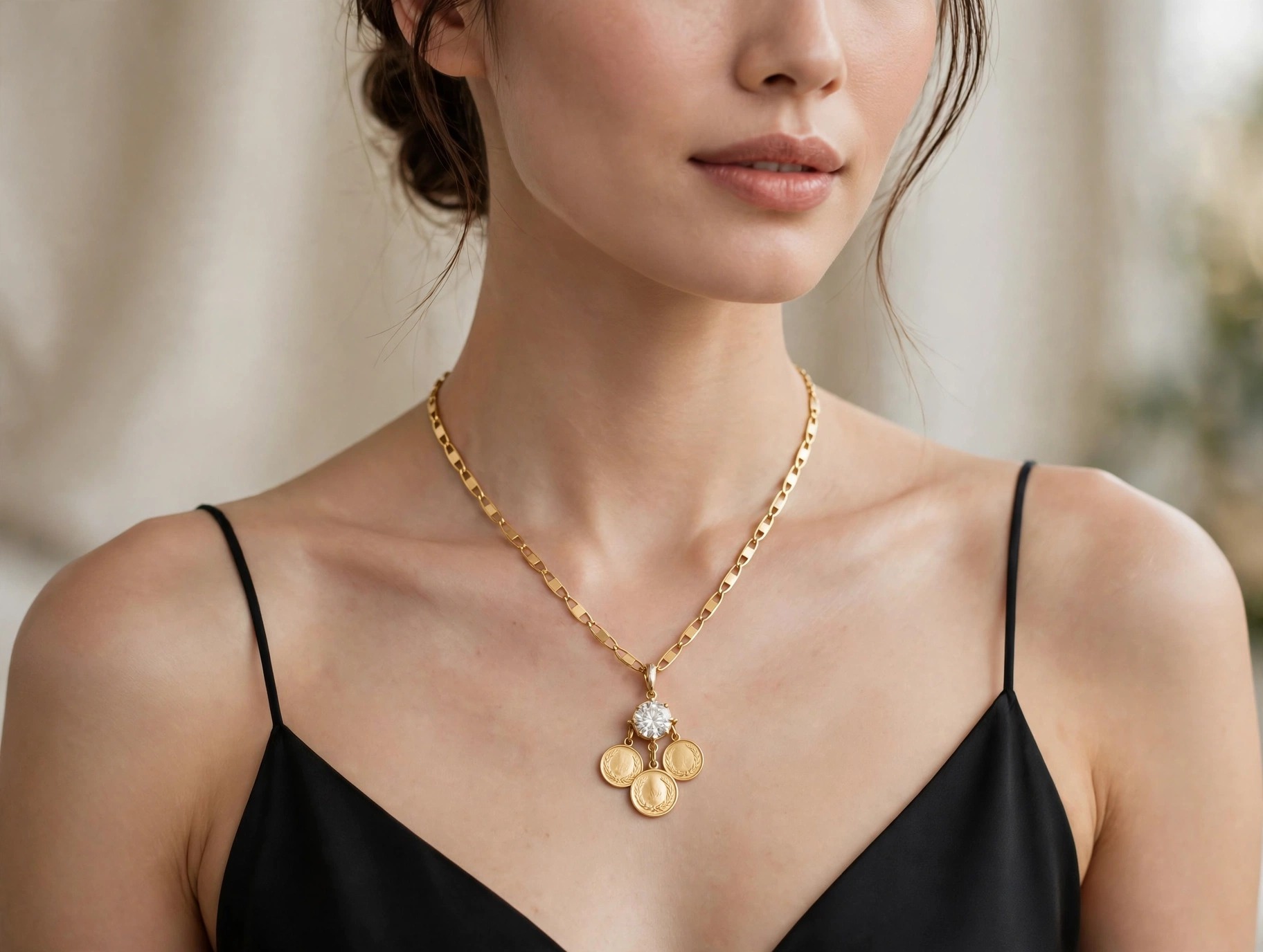 Corrente em Ouro Amarelo 18k com Diamante — vista 2