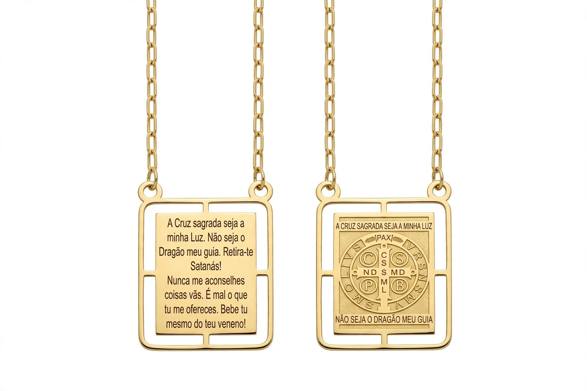 Escapulário em Ouro Amarelo 18k