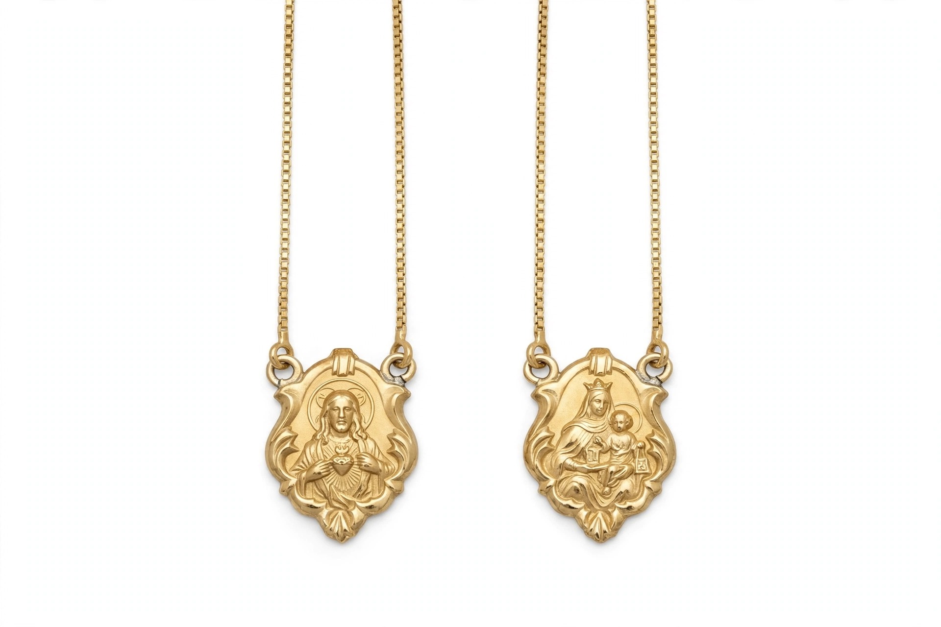 Escapulário em Ouro Amarelo 18k