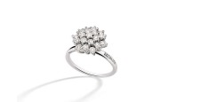 Anel em Ouro Branco 18k com Diamante — vista 3