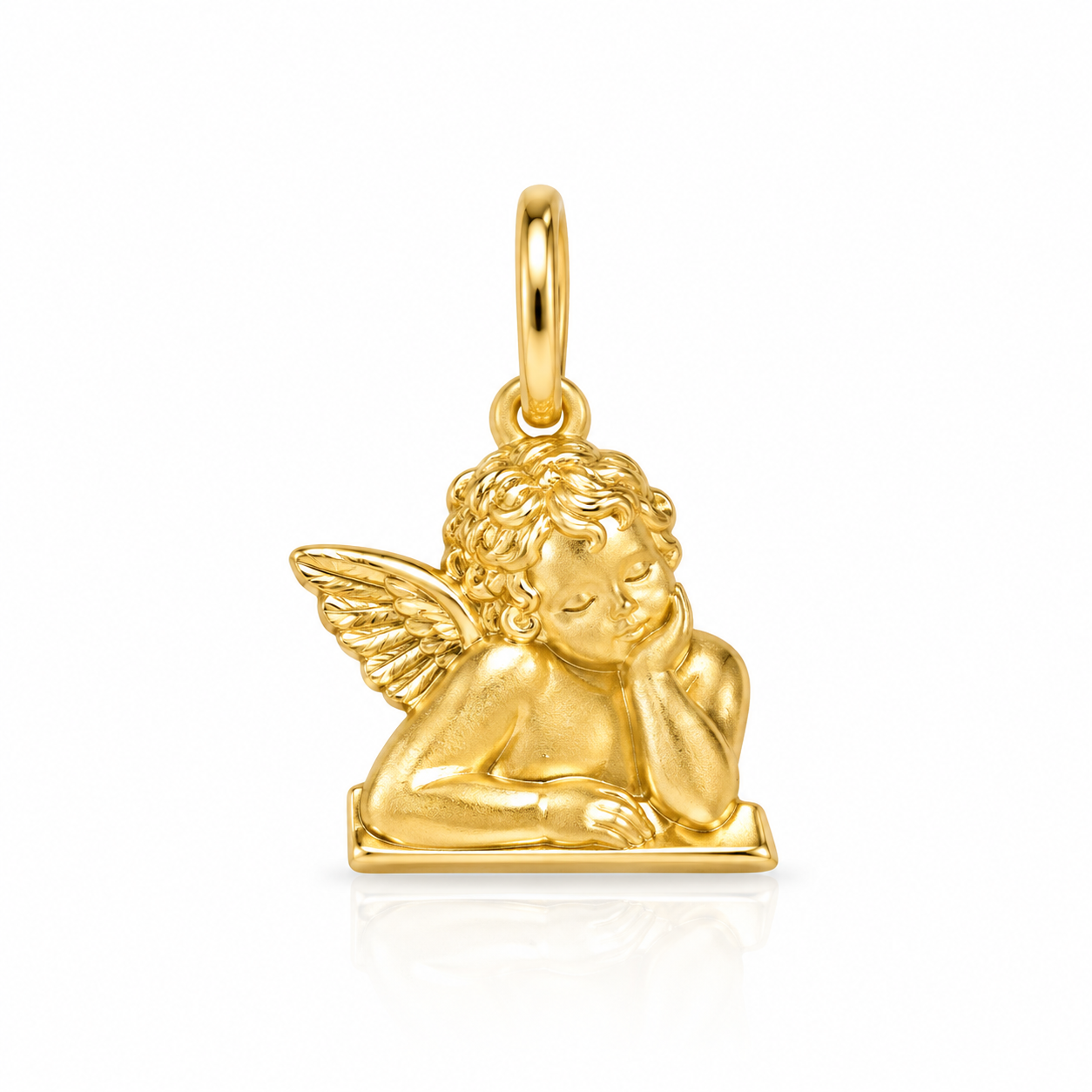 Pingente Anjinho em Ouro Amarelo 18k 1 cm