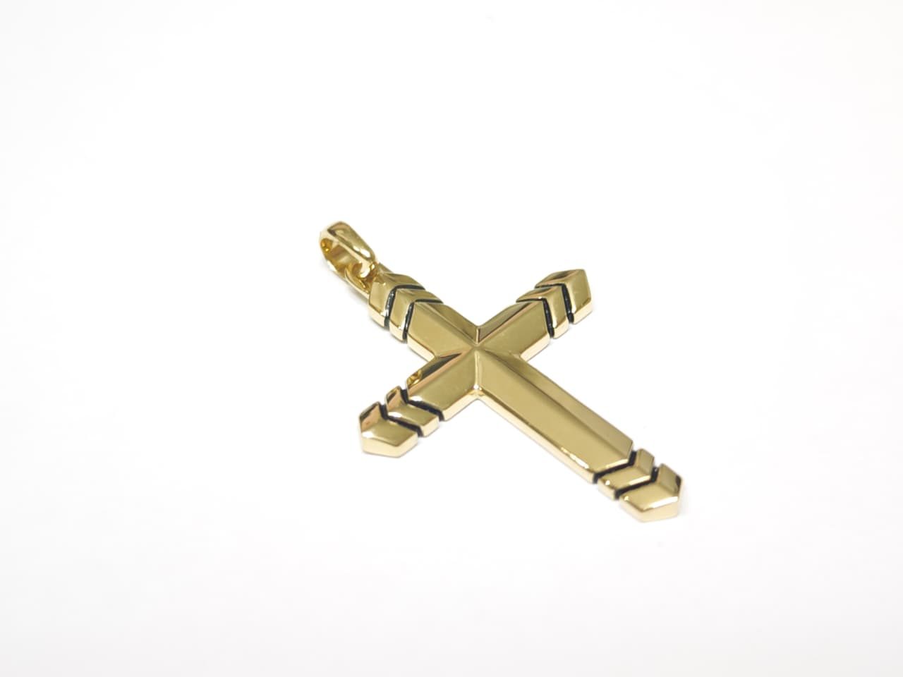 Pingente Cruz em Ouro Amarelo 18k — vista 3