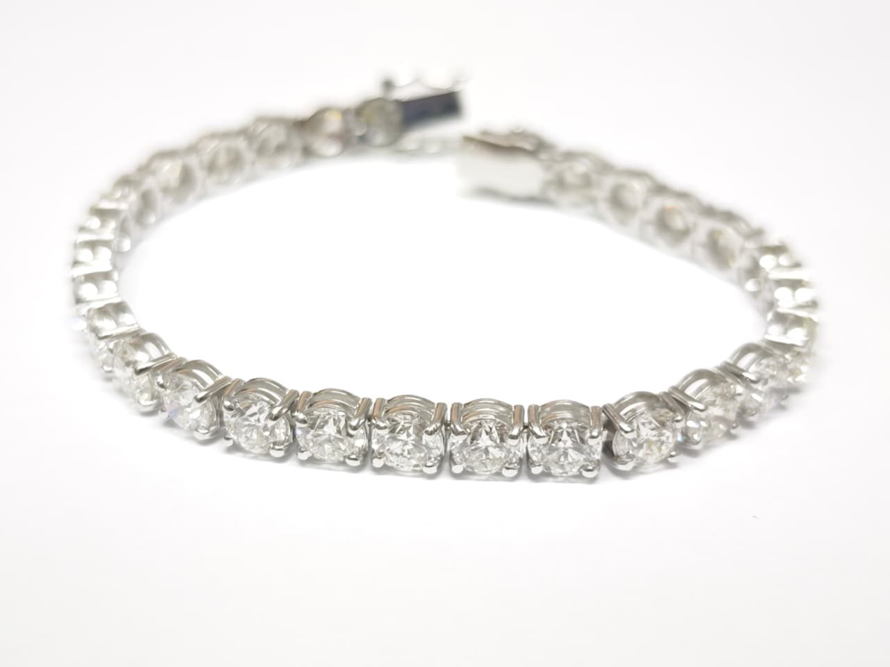 Pulseira Riviera em Ouro Branco 18k — vista 3