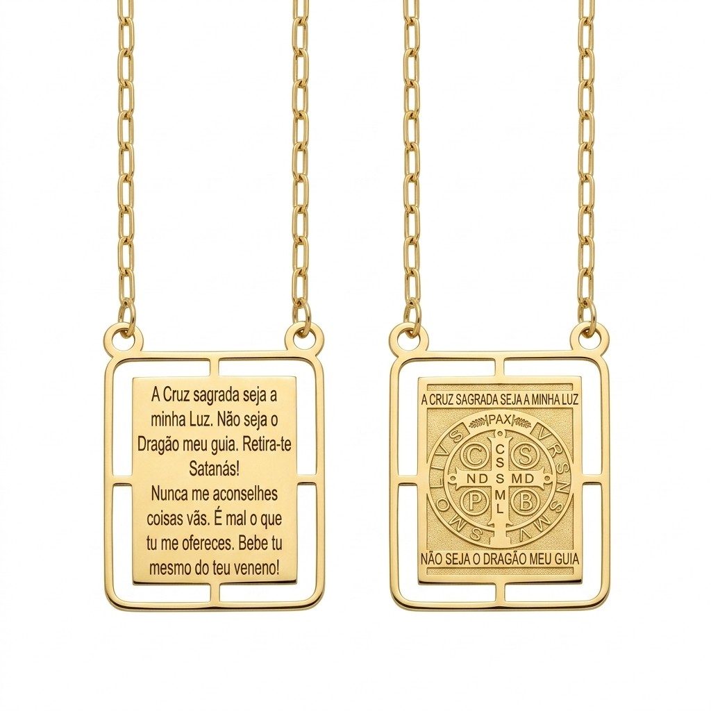 Escapulário em Ouro Amarelo 18k — vista 3